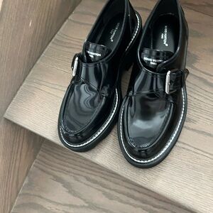 Louis Vuitton Black Patent Leather Loafers